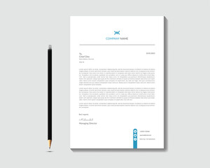 Creative abstract letterhead degsin. Professional business letterhead, newsletter magazine poster brochure design.