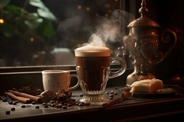 Fototapeta premium Brewed Perfection - Generative AI