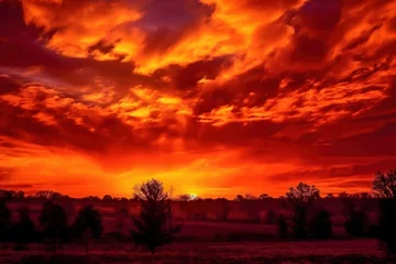 Fototapeten Bold Sunset - Generative AI © Sidewaypics