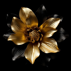Removable black background close-up flower petals, flower, flowers and plants. 