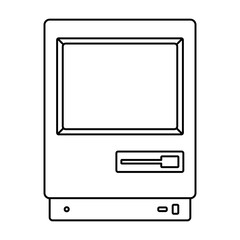Fototapeta na wymiar Macintosh Plus Icon For Logo and More