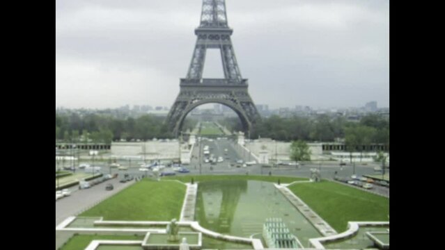 France 1977, 70s Paris: Iconic Eiffel Tower View