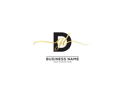 Feminine  DGL Typography Minimal Luxury Logo Template