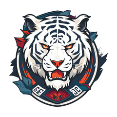 Tiger mascot sport logo design. Tiger animal mascot head vector illustration logo. Wild cat head mascot, Tiger head emblem design for eSports team