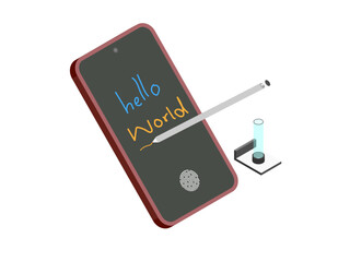 Digital Pencil Writing on Mobile Screen