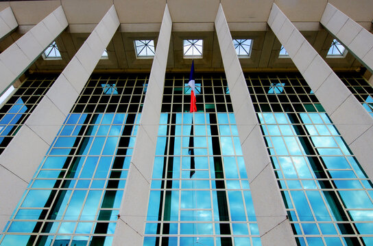 Facade Of The Regional Council Of New Aquitaine In Bordeaux France