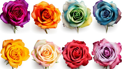 🌹 A vibrant tapestry of colors, nature's masterpiece in full bloom! 🌷✨ Immerse yourself in the enchanting allure of these captivating roses, the very essence of spring. 