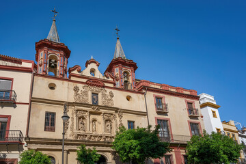 Fototapeta na wymiar Hospital and Church of Nuestra Senora de la Paz - Seville, Andalusia, Spain