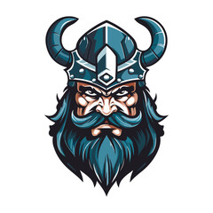 Viking logo design. Sport team mascot logotype illustration. Eps10 vector