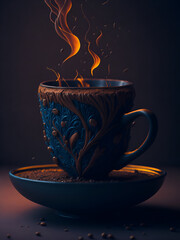 Coffee cup. AI generated illustration
