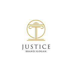 Law firm logo design vector with modern creative style