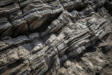 Rough stone surface with jagged edges, Generative ai