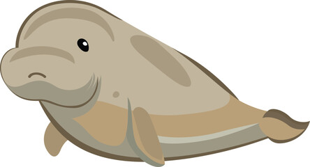 Dugong animal illustration dugon cartoon vector image