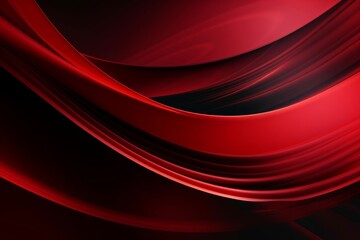 Red and black abstract background with angled curves, Generative ai