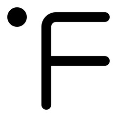 Obraz premium Fahrenheit Symbol