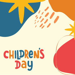 Social media post template of Happy Childrens Day event. a9