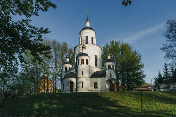 Fototapeta na wymiar Temple in honor of the Minsk Icon of the Mother of God