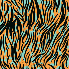 Abstract Hand Drawn Zebra skin. Seamless pattern