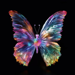 Obraz na płótnie Canvas Beautiful magic butterfly created with Generative AI technology