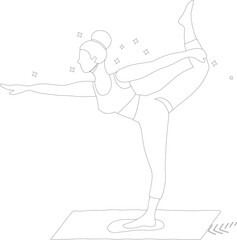 Yoga and meditation pose vector graphic