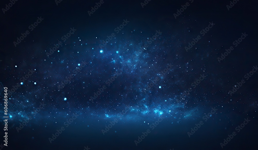 Wall mural dark blue and glow particle abstract background ai generative