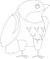 Cartoon animal bird vector graphic