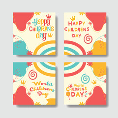 Set vector design of background Happy Childrens Day event.