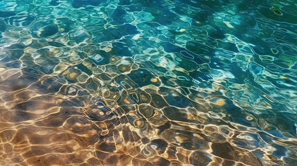 Background texture - tropical ocean, clear blue water with soft ripples
