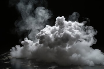 Realistic dry ice smoke clouds fog, Generative ai
