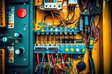 electrical panel and stuff tools equipment photography Generative AI 