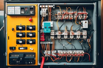 electrical panel and stuff tools equipment photography Generative AI 