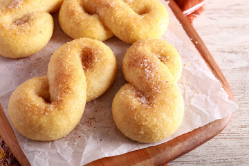 sweet rolls covered with cinnamon and sugar