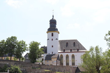 Fototapeta na wymiar Blick auf die Stephanskirche in Simmern / Hunsrück. 