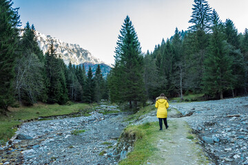 hiking in the mountains Piatra Craiului