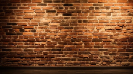 Brick wall texture background for interior design business with copy space for text or image.