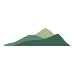 Flat Cartoon Mountain. Mountain Logo. Vector Illustration