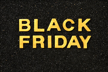 Black Friday - Text by golden letters