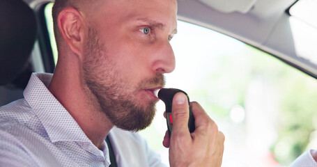 Breathalyzer Alcohol Test In Car