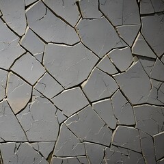 1367 Cracked Concrete Texture: A textured and industrial background featuring cracked concrete texture with rough edges, worn-out patches, and a rugged and gritty aesthetic4, Generative AI