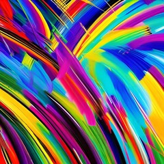 1355 Abstract Brush Strokes: A captivating and abstract background featuring expressive brush strokes in bold and energetic colors, adding a sense of spontaneity and artistic freedom2, Generative AI