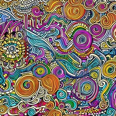 1362 Abstract Doodles: A creative and expressive background featuring abstract doodles in playful and whimsical shapes, evoking a sense of imagination and creativity3, Generative AI