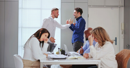 Obraz premium Angry Dominant Colleague Bullying Person