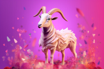 Celebration of Eid al-Adha - A goat made with ai