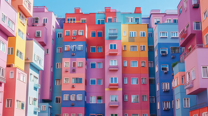 Сolorful houses in the city
