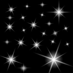 Star design in space dark background