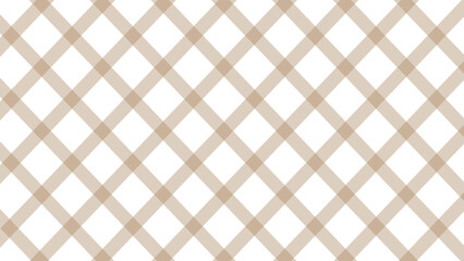 Diagonal brown plaid in the white background