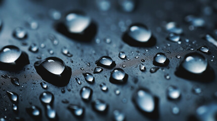 An abstract macro shot of water droplets on a textured surface, evoking a sense of tranquility Generative AI