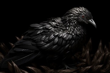 Fototapeta premium Isolated in black background. Generative AI