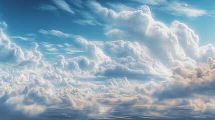 A close-up of wispy cirrus clouds stretching across the expanse of the sky Generative AI