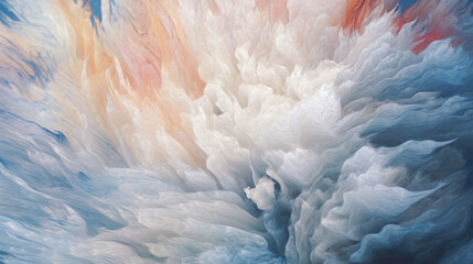 A close-up of delicate, feathery cirrus clouds resembling strokes of a painter's brush Generative AI